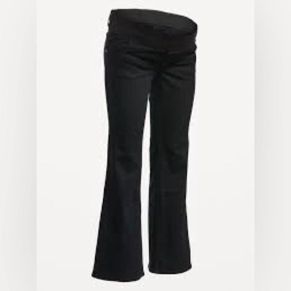 Black maternity flare jeans
